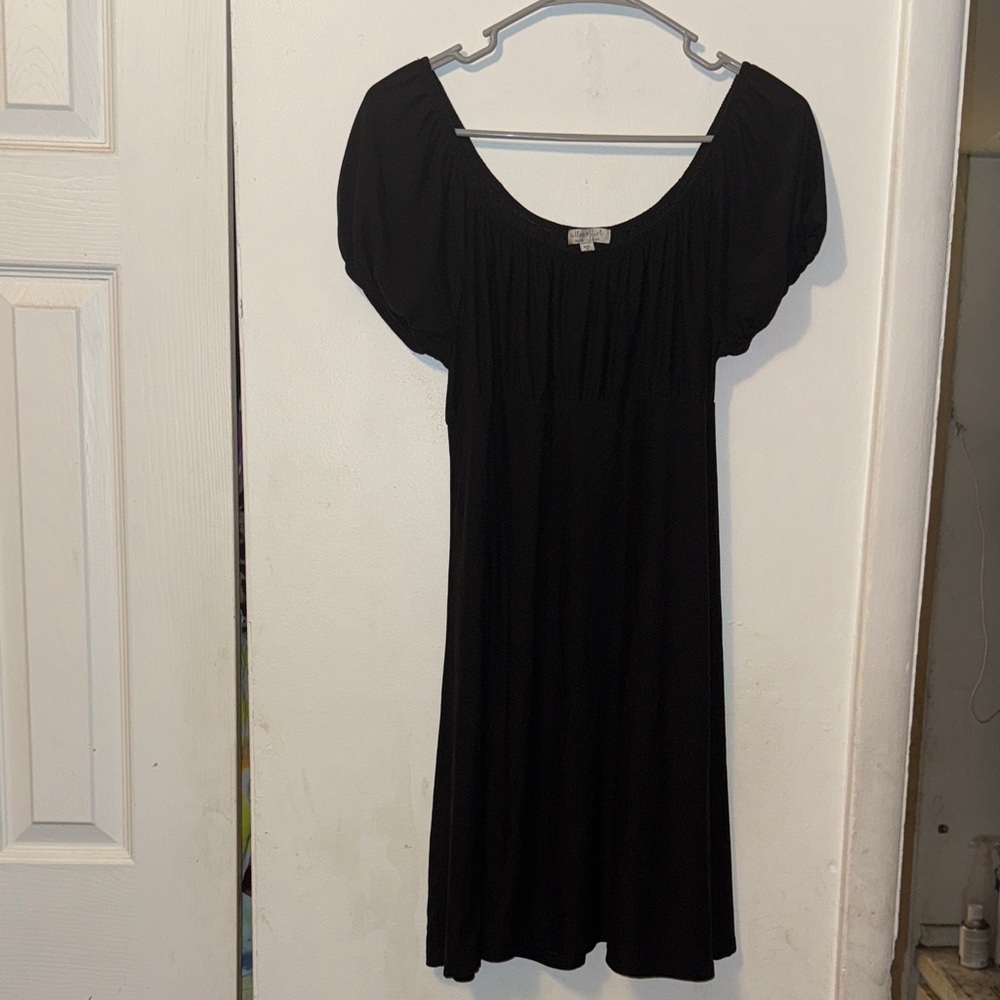 Black Puff Sleeve Dress